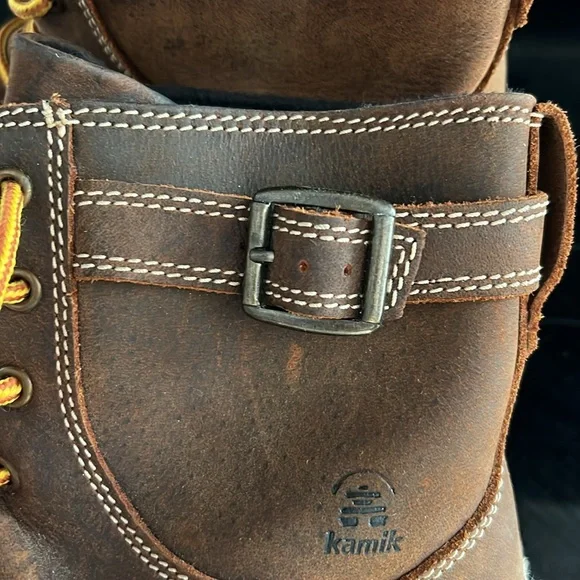 Kamik Evelyn size 10 Winter Boots in Dark Brown Like New - Picture 5 of 6